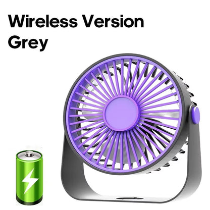  Portable Electric Fan 3600mAh Wireless Air Circulator Fan Cordless Desktop Wall Ceiling Air Cooling Cooler Quiet Ventilator