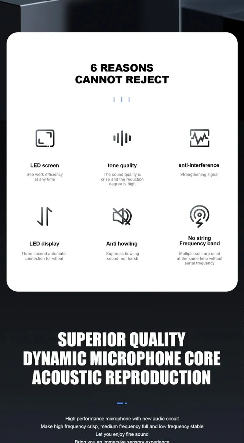 Dual Wireless Microphone Home Karaoke Stage Sound System ,Professional High-Volume Handheld Wireless Microphones for KTV