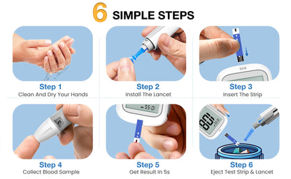 G-425-1 LinkSun Blood Glucose Meter Kit 50/100pcs Test Strips Lancets for Diabetes Monitor Digital Glucometer Blood Sugar Meter