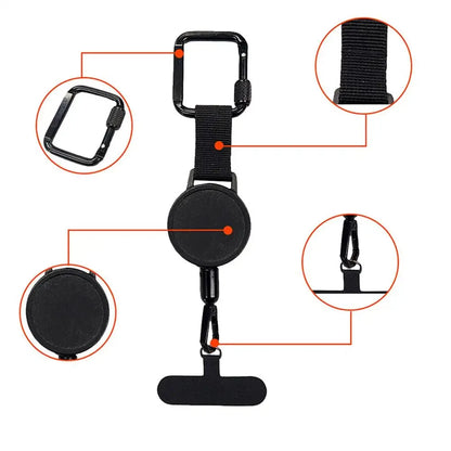 Retractable Anti-Theft Phone Holder Cellphone Lanyard Xyun Strap Smartphone Safety Tether Belt Clip Cellphone Lanyard for Travel