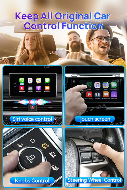 2025  CarlinKit CarPlay AI Box Android 13.0 SM6225 QCM6125 Android Auto Wireless CarPlay Adapter 2.4+5GGPS 64G 128G FOTA Upgrade