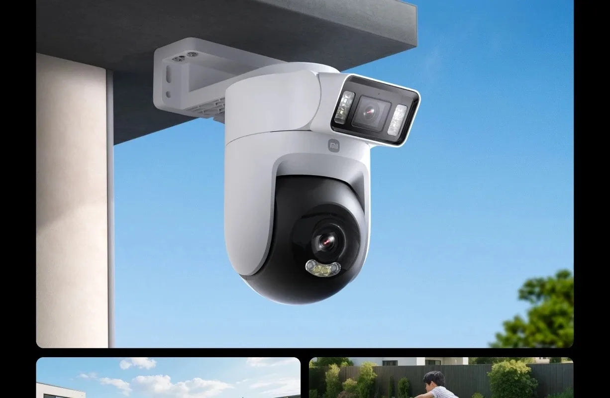 New Xiaomi Outdoor Camera 4 Dual Lens 5MP 3K HD Dual View Monitoring Panoramic Closeup Tracking IP66 Weatherproof AntiTheft - CN