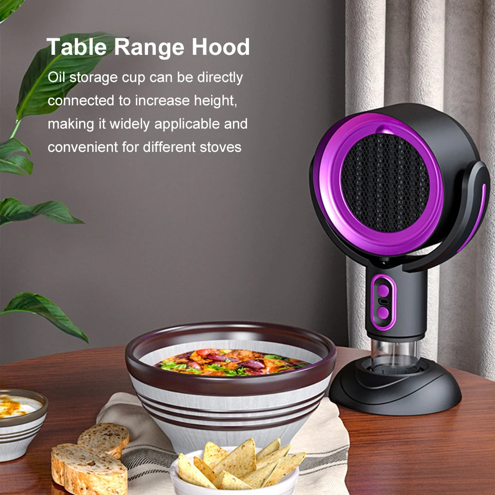 Desktop Range Hood Mini Suction Extractor Hood USB Charging Angle-adjustable Camping Picnic Hot Pot Range Hood Kitchen Hood