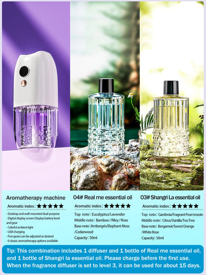 Multifunctional rechargeable portable essential oil diffuser Multiple aroma aromatherapy essential oils can be used in home cars