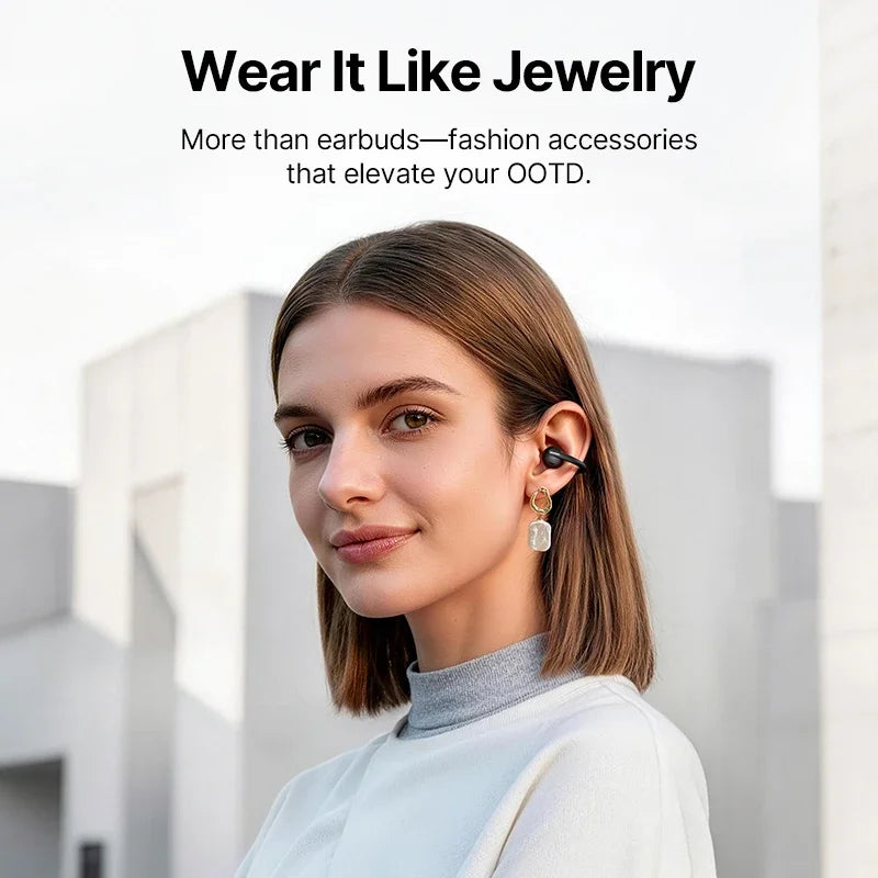 Baseus Bowie MC2 AIR Clip-on TWS Earbuds Ear Clips Wireless Earphones Bluetooth 6.0   Open earrings 4 Mic ENC Sports Headphone