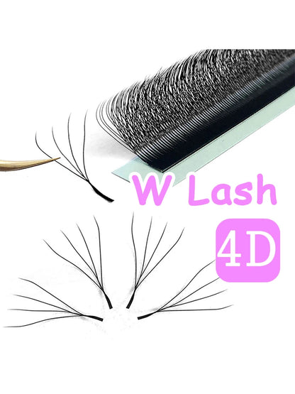 5W Eyelash Extensions YY 7mm Lash Brown Color 4DW Brazilian Premade Lash Fans Individual Cluster DIY 3D W Shape Lash Dolly Eye