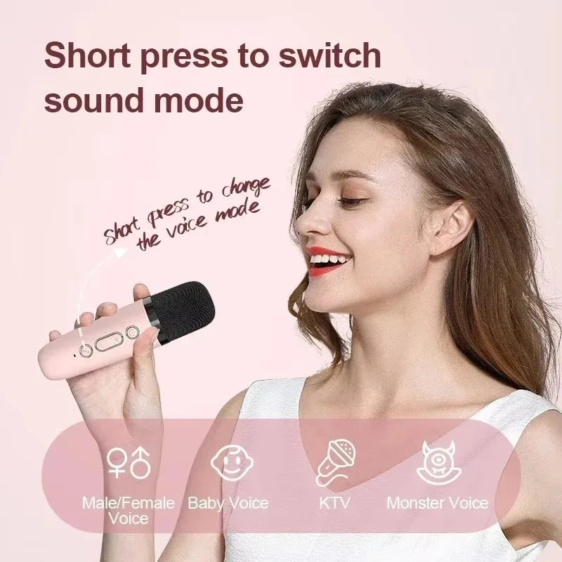 Karaoke Wireless Dual Microphones Machine KTV DSP System Bluetooth Speaker HIFI Stereo Surround For Kids And Adults Party Gift