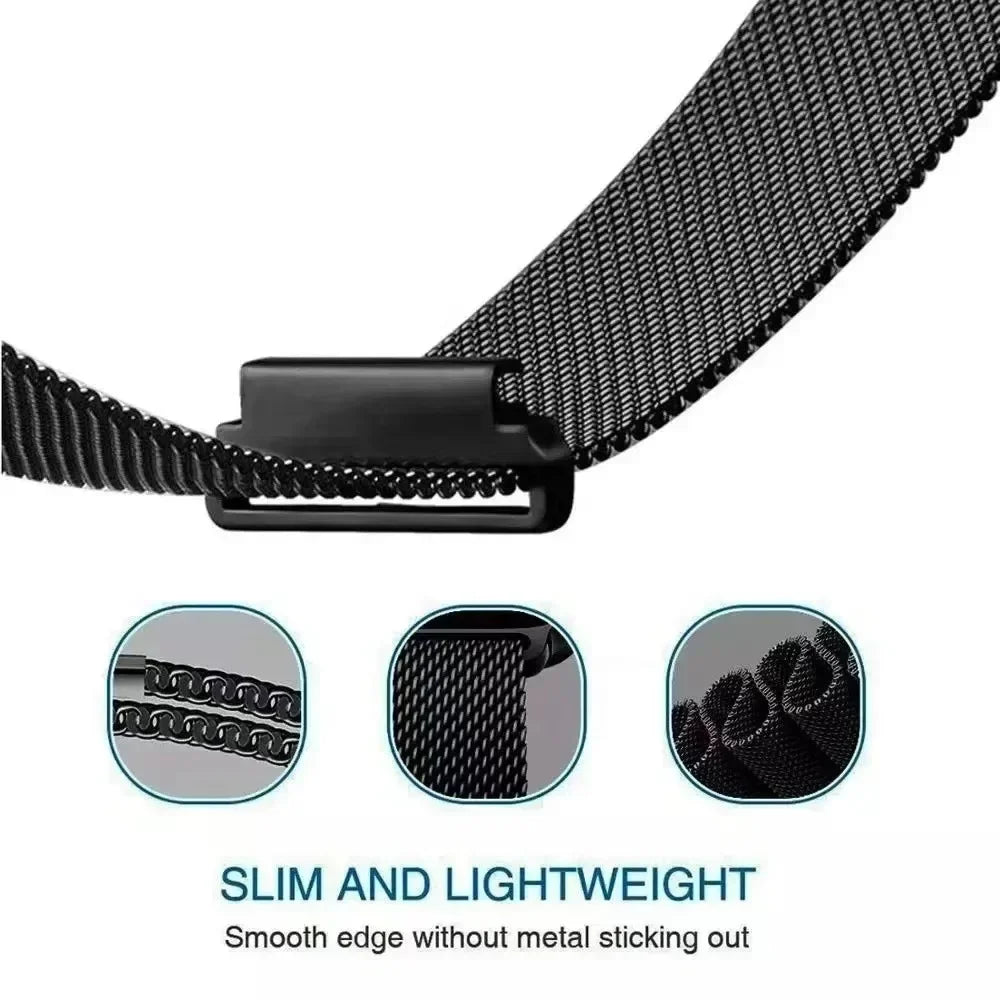 20mm 22mm Magnetic Milanese Strap for Garmin Forerunner165 55 645 265 965 255/Active 5/Vivoactive Comfortabe Band Garmin Venu 3