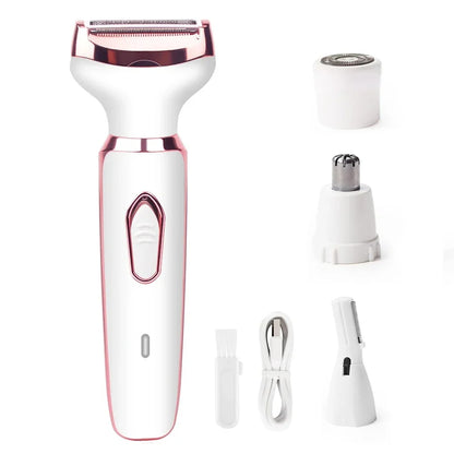 Electric Shaver For Woman Body Hair Removal Epilator Painless Cordless Trimmer Women Face Leg Bikini Razor 4 in 1 Hair Remover