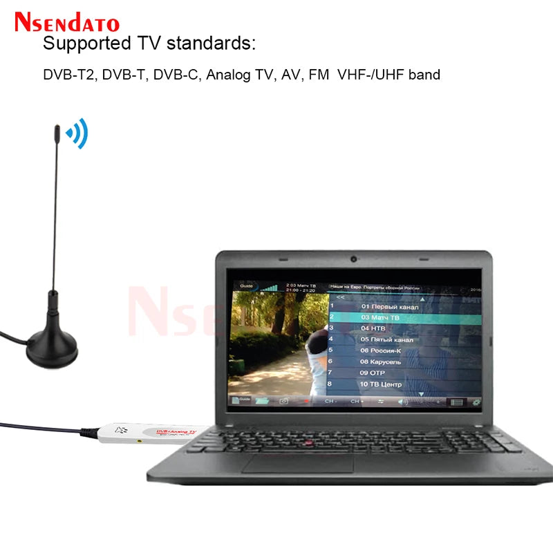 Digital DVB t2 PVR Analog USB TV stick Tuner Dongle PAL/NTSC/SECAM with antenna Remote HDTV Receiver for DVB-T2/DVB-C/FM/DVB/AV