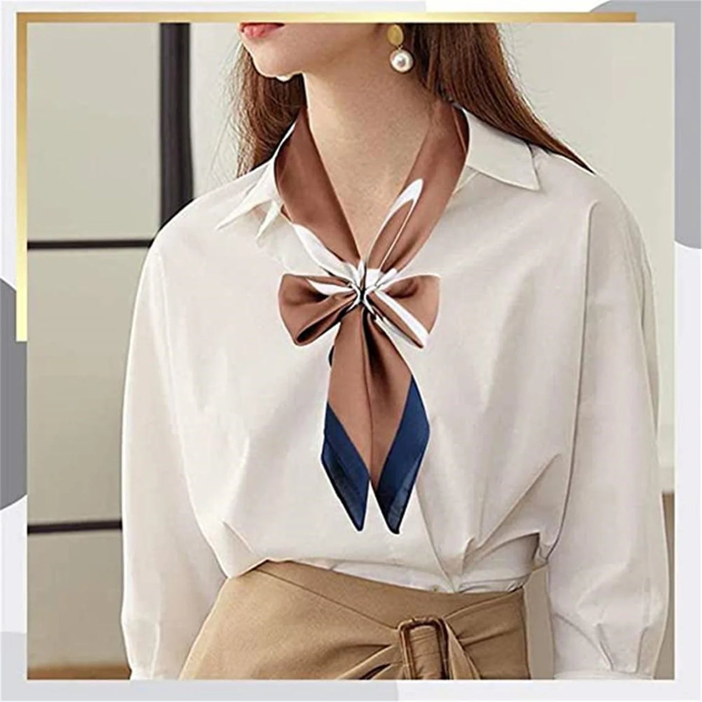 X-Shaped Scarf Clips - Elegant Silk Scarf Buckle Rings for Shawl T-Shirt Hem, Multi-Functional Fashion Clips for Women