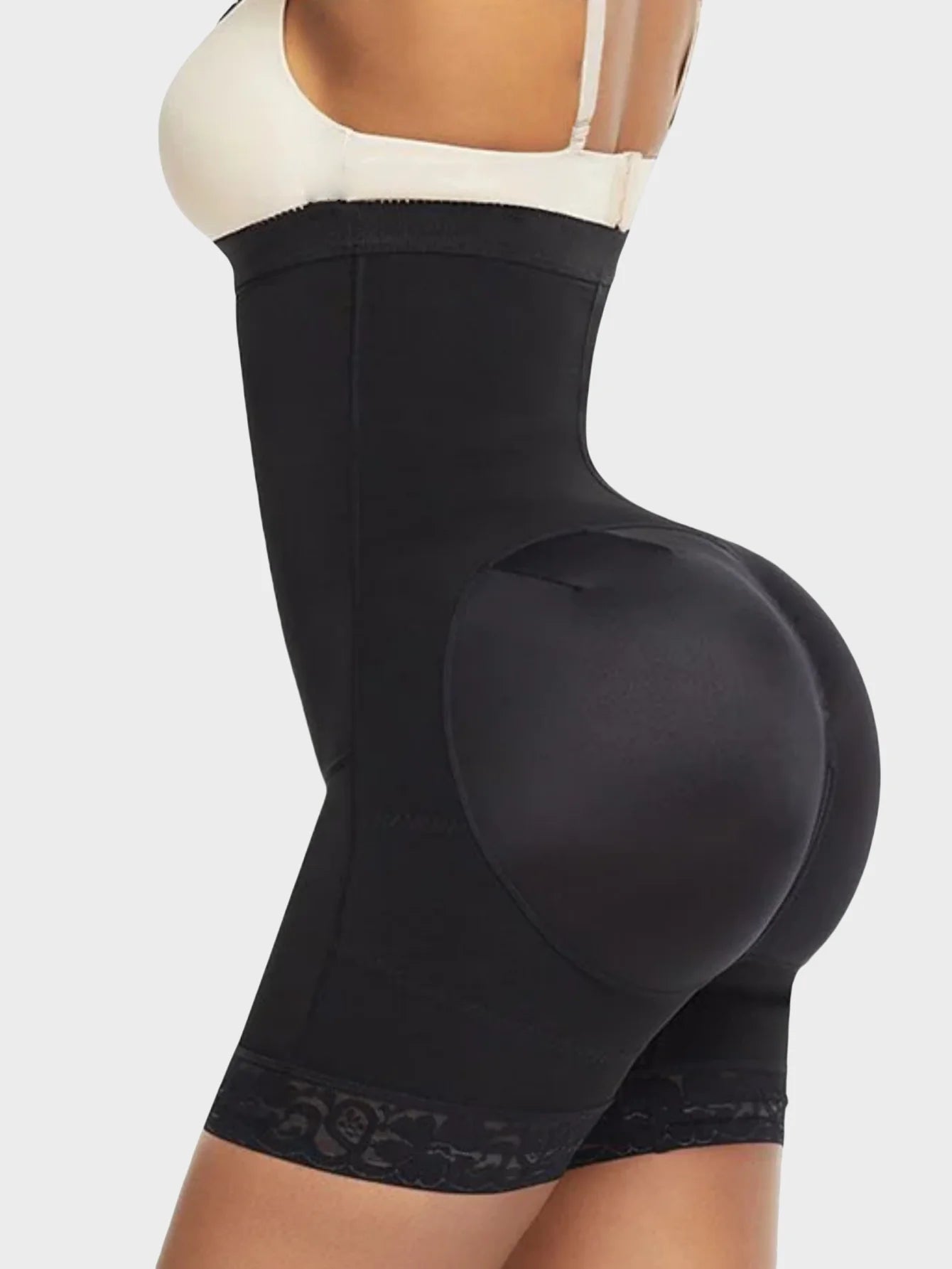1pc Women's Butt Lifting & Shaping Briefs, High Waist Shapewear Shorts With Hook & Zipper, Suitable For Daily Wear