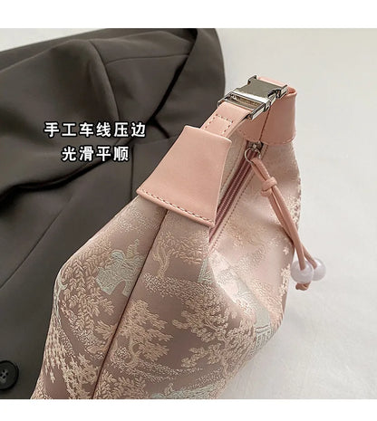 Fashionable Chinese Embroidery Handbag Brand Versatile Shoulder Bag 2026 New Chinese Style Tote Bag Trend Designer Travel Wallet
