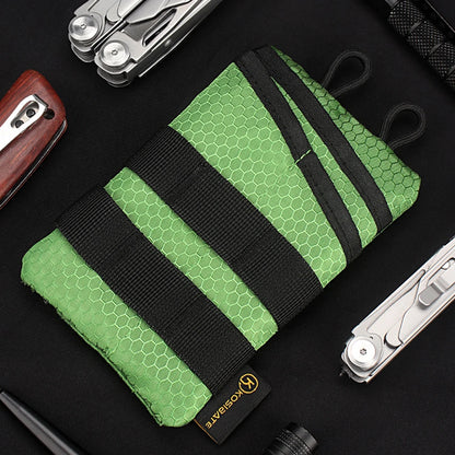 Foldable Small Tool Storage EDC Pouch Lightweight Wear Resistant Organizer for Camping Hiking Sports Portable Credit Card Wallet