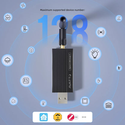 AVATTO Zigbee 3.0 USB Dongle Plus Universal Zigbee Wireless Gateway Hub Support Home Assistant Zigbee2MQTT，Raspbian Ubuntu Macos