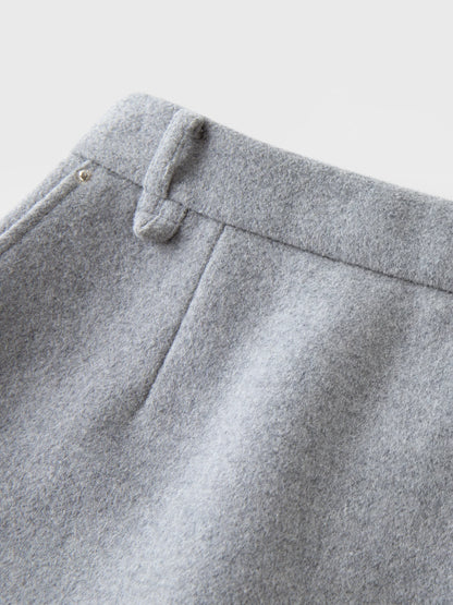 DUSHU Classic Long and Short Elastic Waist A-line Skirt 2025 Winter Skirt for Women Solid Simple Commuting Office Ladies College