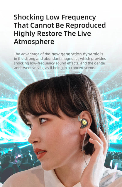 KZ EDX PRO 10mm Dual Magnetic Circuit Dynamic Drive Earphone HIFI Bass Earbud Sport Noise Cancelling Headset KZ ZSTX ZSN PRO ZAS