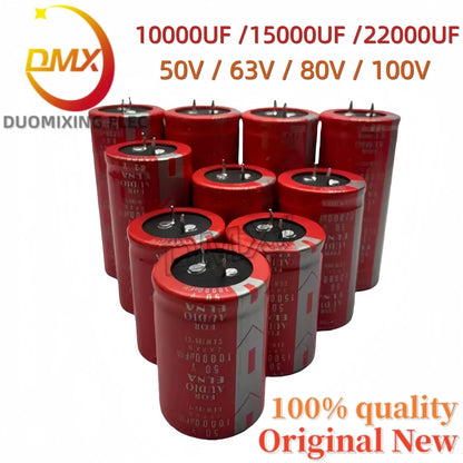 2Pieces/LOT Red robe 15000UF 80V 10000UF 22000UF 50V 63V 100V 35*70MM High quality Audiophile power amplifier filter capacitor