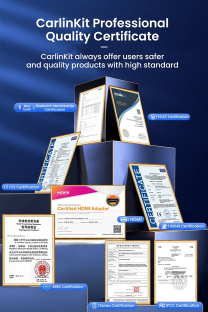 Android 13 CarlinKit Android Auto Wireless CarPlay AI TV Box QCM6125 8-Core Split Screen 64G 128G For Netflix YouTube Play Store