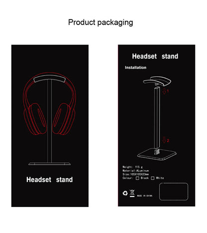 New Black And White Earphone Holder Detachable Computer Esports Game Headset Desktop Storage Universal Display Rack