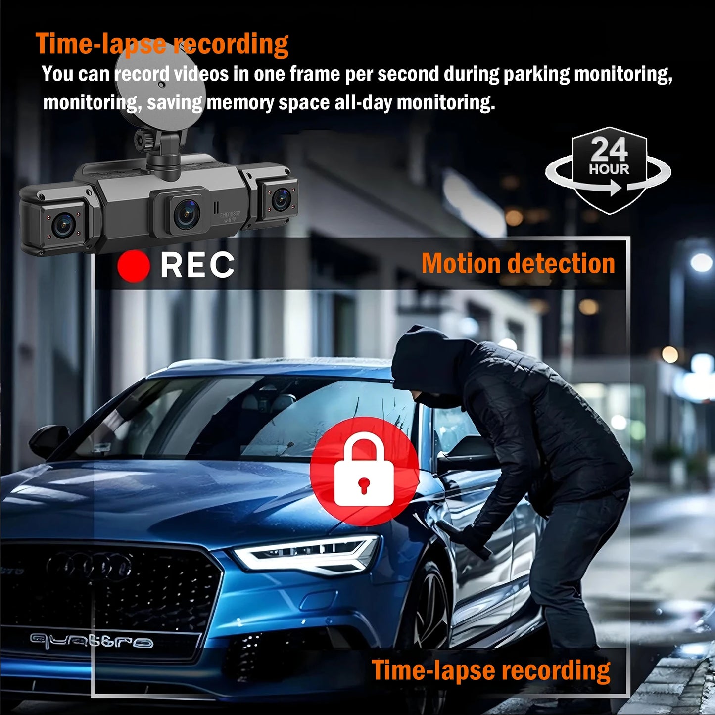 Dashcam for cars 4 Channel Black Box WiFi Driving Camera FHD 1080P Night Vision Loop Recording add Hardwire kit car accessories