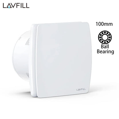 230V Duct 4" 100MM Wall Ceiling  Bathroom Axial  Ventilator Fan Ball Bearing Motor with Back Valve