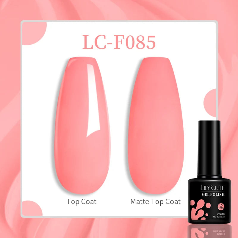 LILYCUTE 7ml White Color Gel Nail Polish Semi Permanent UV Gel Polish Gorgeous Full Coverage Soak Off UV LED Nail Gel Varnishes
