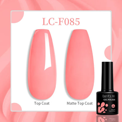 LILYCUTE 7ml White Color Gel Nail Polish Semi Permanent UV Gel Polish Gorgeous Full Coverage Soak Off UV LED Nail Gel Varnishes