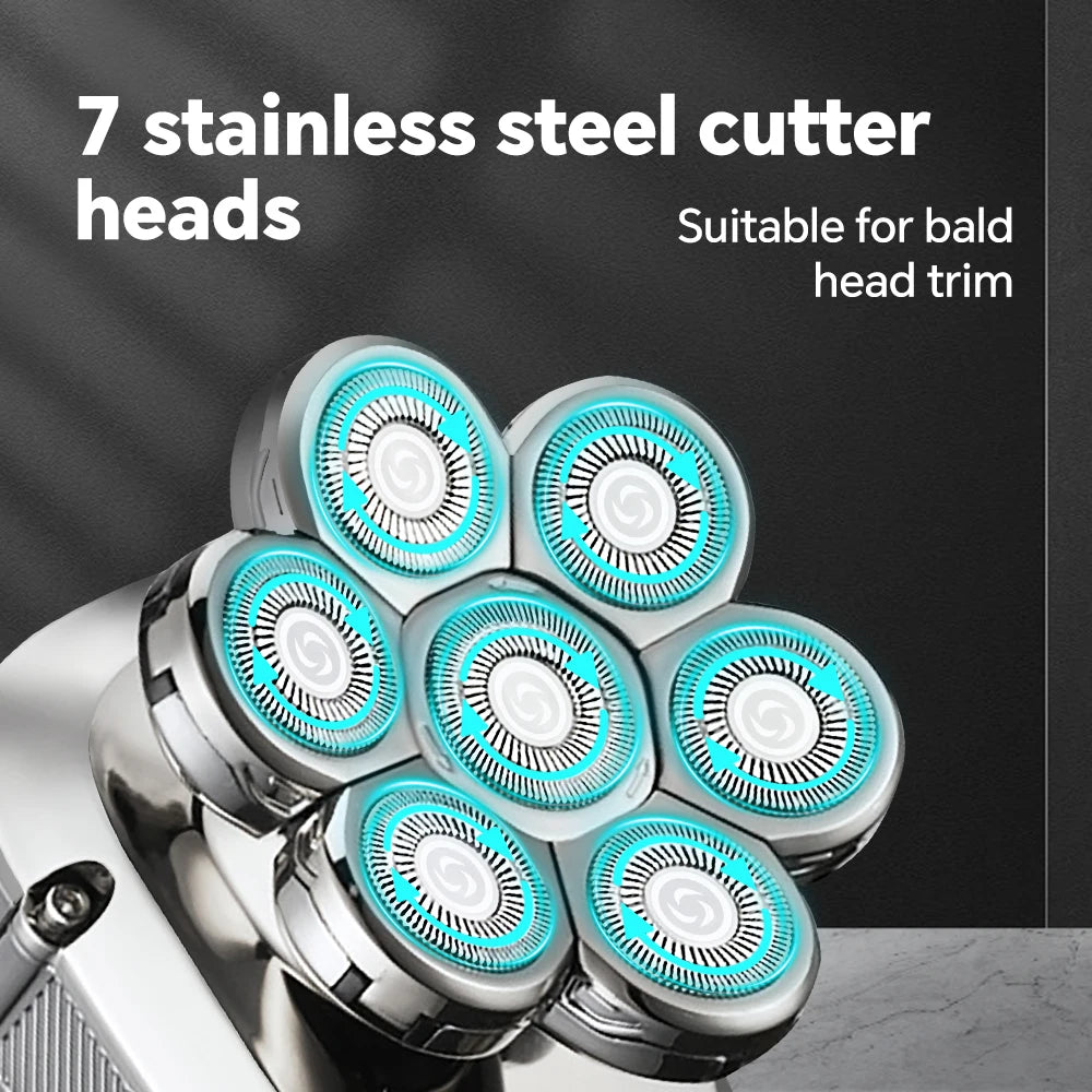 USB charging, five speed electric bald shaver, men's multifunctional trimmer