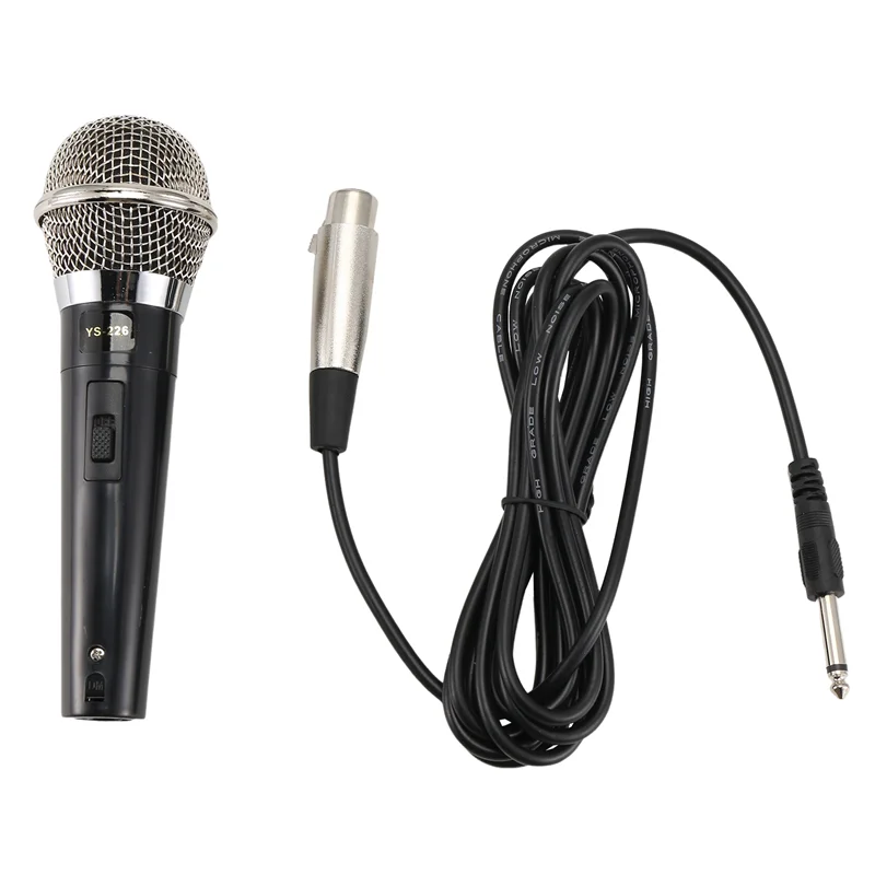 BTLIFE-Karaoke Microphone MIC Handheld Dynamic Wired Dynamic Microphone Clear Voice For Karaoke Vocal Music Performanc