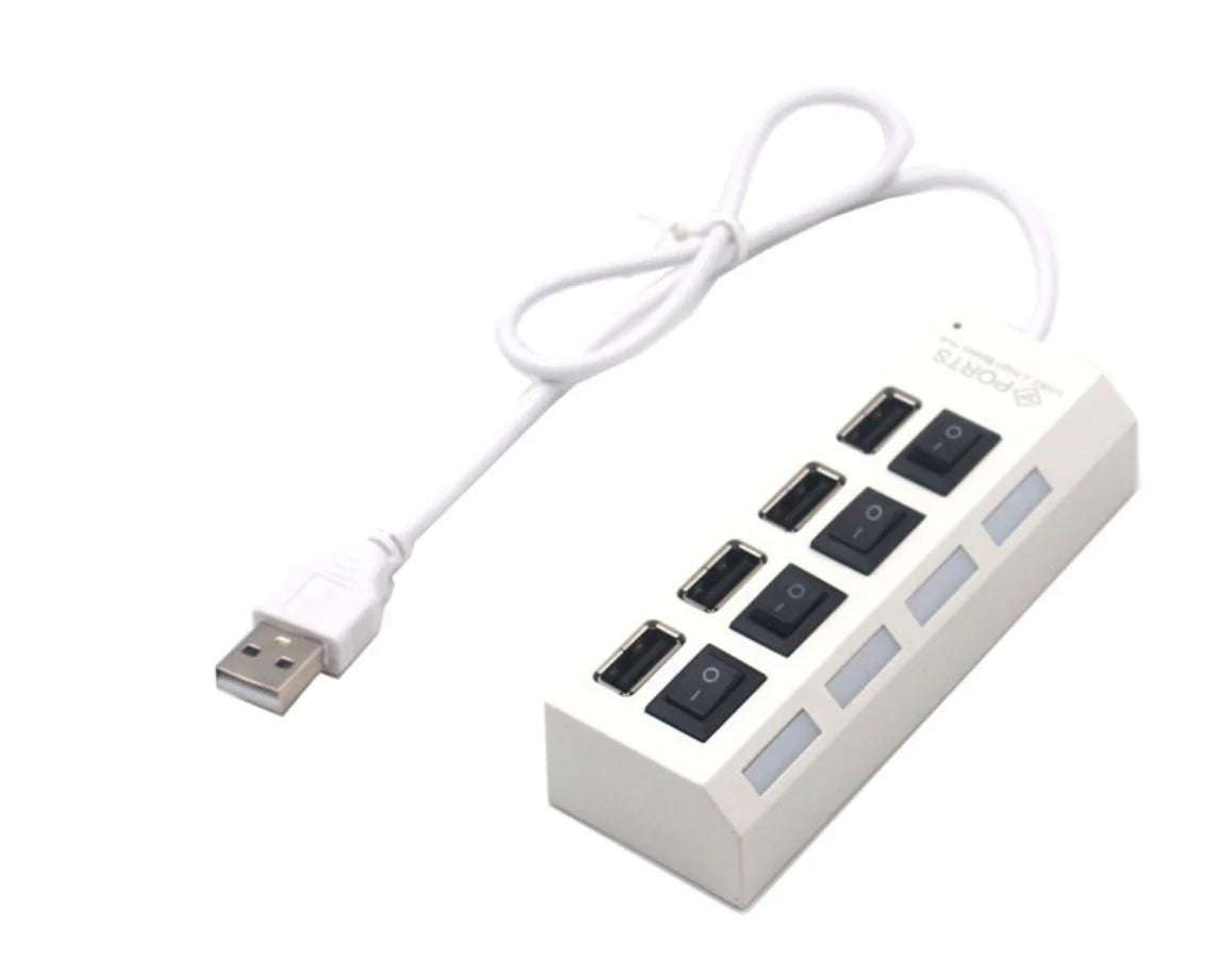 USB HUB 4/7 Port Multiple Expander With ON/OFF Switch Multi USB Splitter Hub 4ports 7ports Adapter Computer Accessories