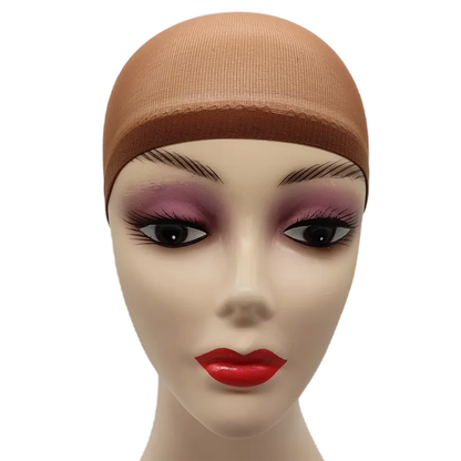 2pcs/Bag Top Stocking Wig Cap Hair Net For Weave Hair Wig Nets Black Brown Stretch Mesh Wig Cap For Making Wigs