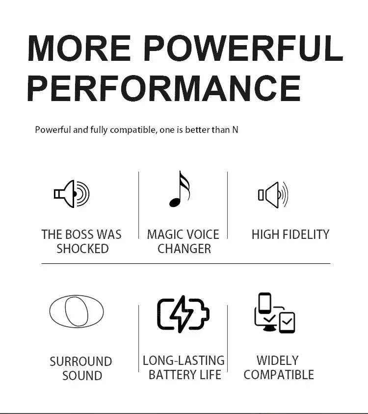 Karaoke Machine With 2 Wireless Dual Microphones Portable Boombox AUX TF Card U Disk Player Voice Changer For Party