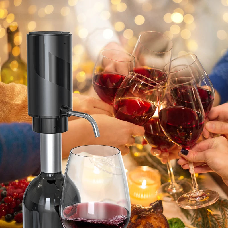 Rechargeable Electric Wine Aerator Dispenser One-touch Automatic Wine Decanter Intelligent Electric Wine Pourer