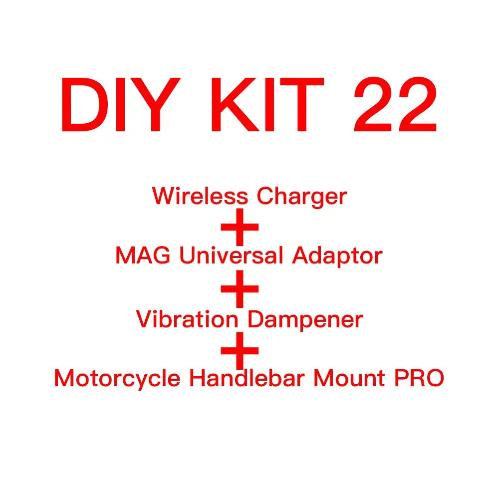Motorcycle Handlebar Stem Fork Mount Holder Phone Mount Vibration Dampener MAG Universal Adaptors Wireless Charger Mirror Brake