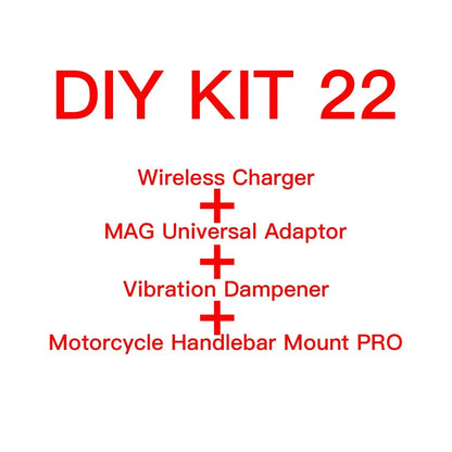 Motorcycle Handlebar Stem Fork Mount Holder Phone Mount Vibration Dampener MAG Universal Adaptors Wireless Charger Mirror Brake