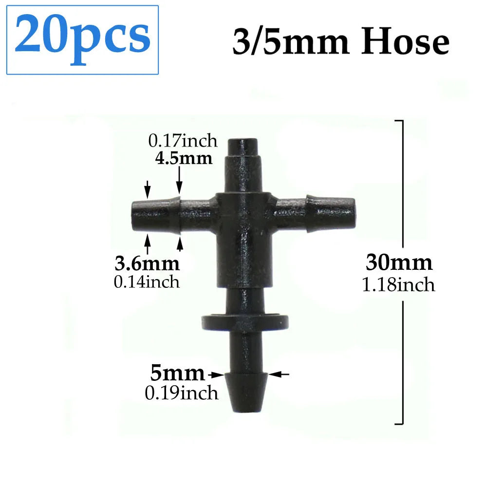 2L 4L 8L Irrigation Drippers Fitting 2/4-way Arrow Dropper Connector Cross Water Splitter Emitter Micro Drip Irrigation System