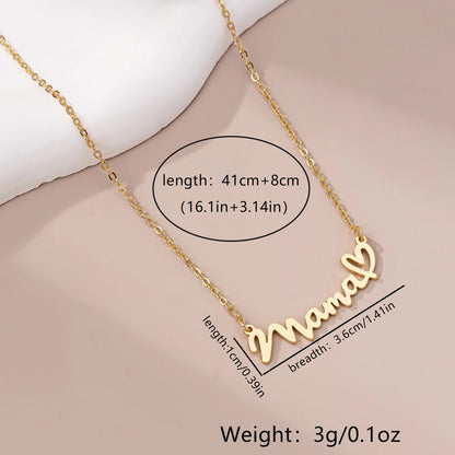 One-Piece Fashionable Heart-Shaped Mama/Mom/Mother Pendant Necklace Mother's Day Jewelry Gift