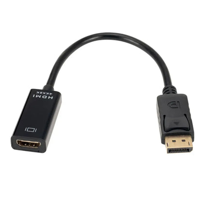 DP to HDMI Adapter Converter 4K 1080P Male to Female DisplayPort to HDMI-Compatible Video Audio Adapter Cable for PC TV Laptop