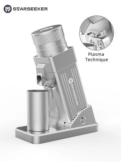 STARSEEKER E55Pro Electric Coffee Grinder 55MM Titanium Cone Burr Stepless Adjustment Espresso Brew Coffee Bean Grinder Black