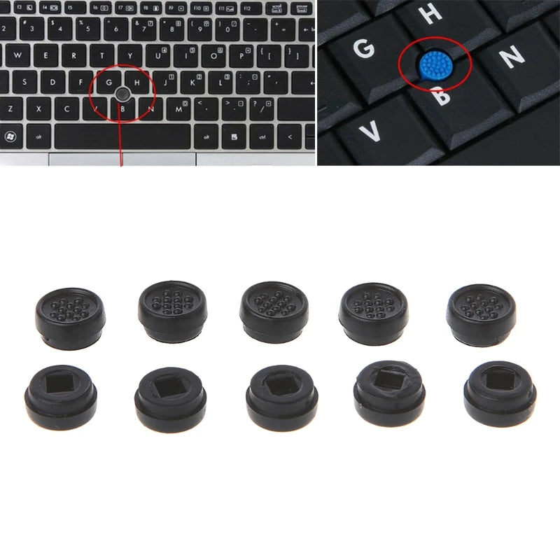 10 Pack Replacement Trackpoint Cap Mouse Point Stick Nipple for Dell for DELL Laptop Keyboard Black Blue