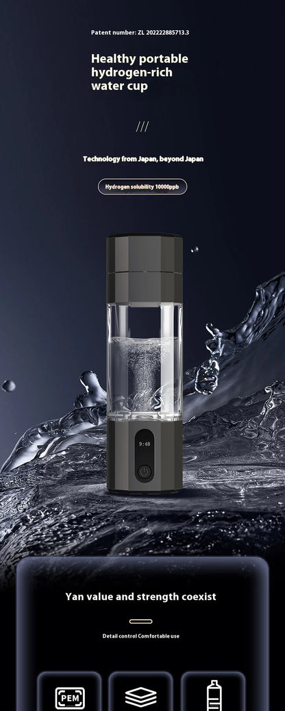 High Quality 6000-8000PPB Hydrogen Rich Water Bottle Cup Portable USB Powered Hydrogen Water Generator for Household Use