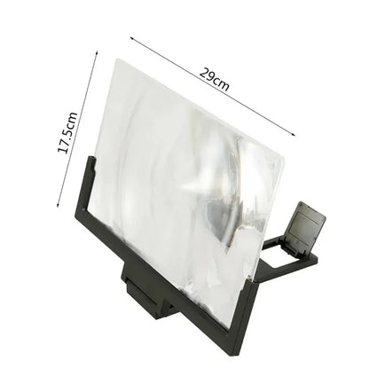 12/14in Mobile Phone Screen Amplifier 3D Magnifying Glass Stand Magnifier HD Video Amplifier Phone Stand Enlarged Screen Bracket