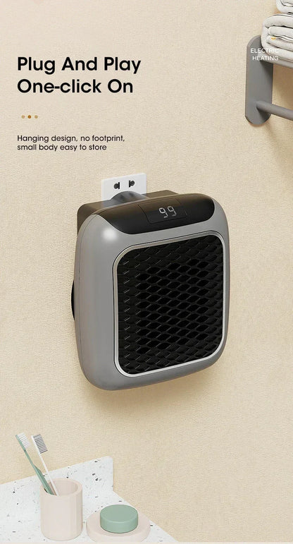 800W Portable Electric Heater EU Small Bathroom Fast Heating Fans Bedroom Heater Home Use Warming Device with Remote Control
