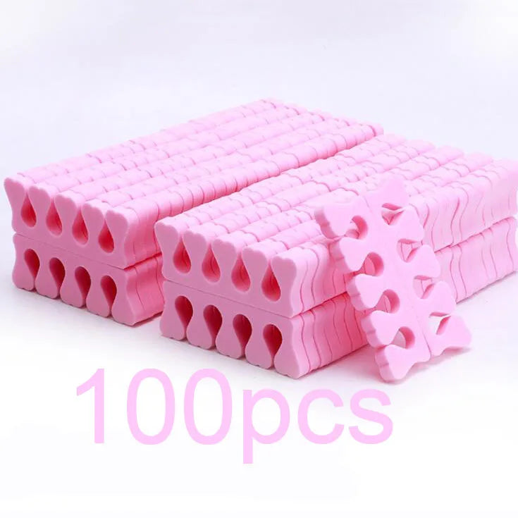 50 pairs Soft Toe Separators Fingers Foots Nail Art Tools Flexible Heart Design Nail Art Practice Manicure Pedicure Foot 2030