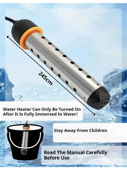 Pool Heater Water Heating Boiler Swimming Solar Bath Tub Immersion Portable Hot Fast Automatic Power Off Intelligent 1500W/2500W