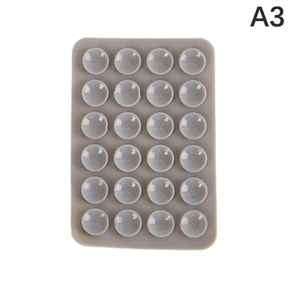 Double Side Silicone Suction Pad For Mobile Phone Fixture Suction Cup Backed Adhesive Silicone Rubber Sucker Pad For Fixed Pad