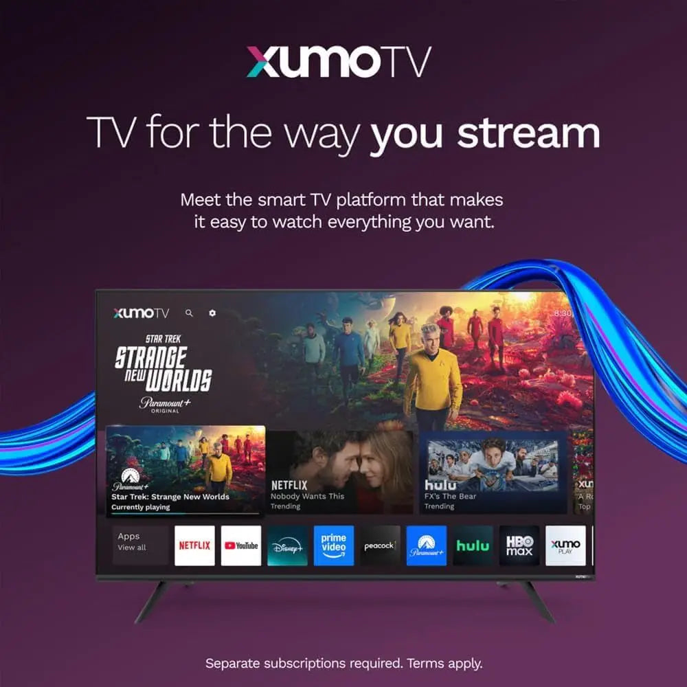 E550AE43CG 43 inch Class Revolution Series 4K UHD HDR LED Smart Xumo TV
