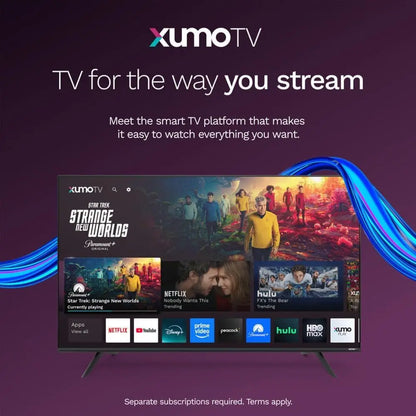 E550AE43CG 43 inch Class Revolution Series 4K UHD HDR LED Smart Xumo TV