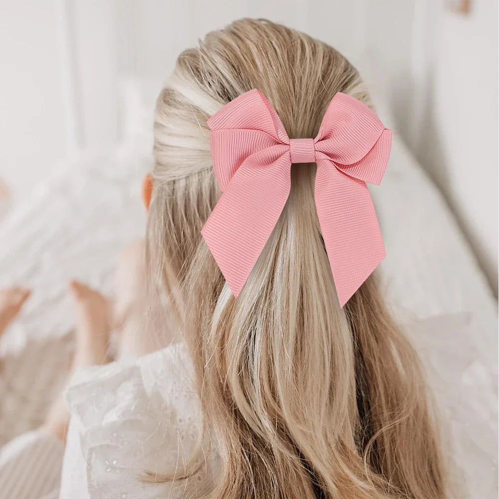 3.15inches Solid Color Hair Ribbon Hair Band for Girls Toddler Cheer Up Bows Head Rope Kids Headwear Ponytail Hair Accessories